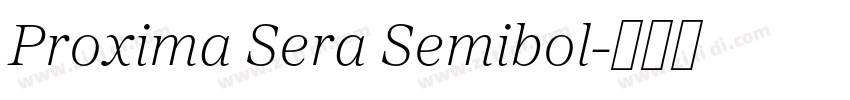 Proxima Sera Semibol字体转换